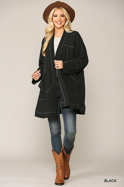 1507 Khloe Soft Rib Knit Cardigan