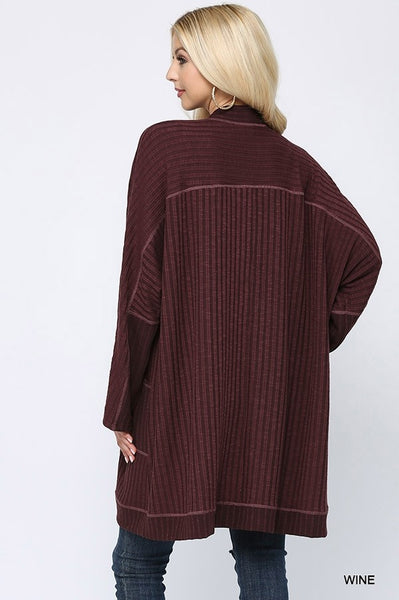 1507 Khloe Soft Rib Knit Cardigan