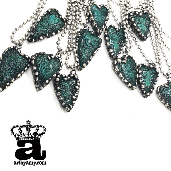 218703 Collar Corazón Turquesa