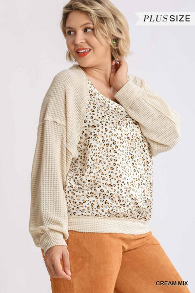 6774 Top con estampado en contraste Morgan - Reg & Plus!