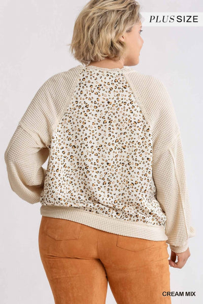 6774 Top con estampado en contraste Morgan - Reg & Plus!