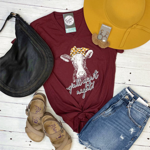 63489 Missy Ya'll no está bien Camiseta gráfica