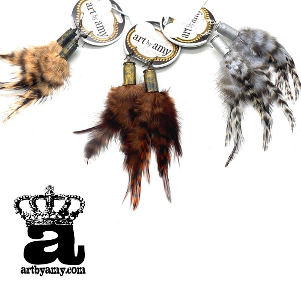 218712 Dakota Zebra Feather Earrings