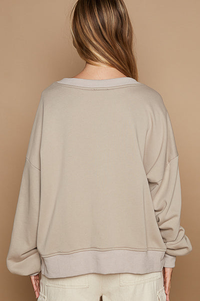 Verni French Terry Cut-Out Sweatshirt