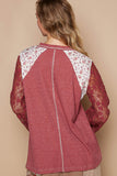 Cason Lace Sleeve Thermal Top