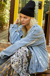 Elisa Relaxed Fit Boyfriend Denim Jacket by POL