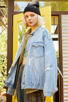 Elisa Relaxed Fit Boyfriend Denim Jacket by POL