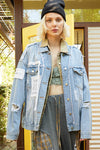 Elisa Relaxed Fit Boyfriend Denim Jacket by POL