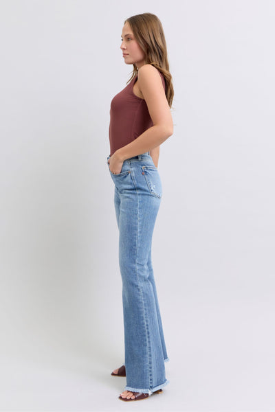 Kimberly Hi-Rise Raw Hem Bootcut Judy Blue Jeans - ONLINE EXCLUSIVE!