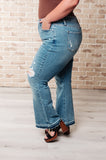 Isla Mid Rise Distressed Released Hem Bootcut Judy Blue Jeans - ONLINE EXCLUSIVE!
