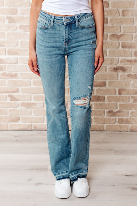 Greta High Rise Garment Dyed Judy Blue Jean Shorts in Bone - ONLINE EXCLUSIVE!