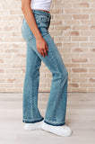 Isla Mid Rise Distressed Released Hem Bootcut Judy Blue Jeans - ONLINE EXCLUSIVE!