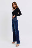 Rylan Hi-Rise Raw Hem Straight Leg Judy Blue Jeans - ONLINE EXCLUSIVE!