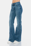 Paislee Mid-Rise Tummy Control Cut Hem Flare Judy Blue Jeans - ONLINE EXCLUSIVE!