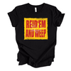 Reid 'Em And Weep Black Heather Short Sleeve Crew Neck Tee