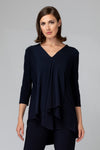 Amara Navy Handkerchief Hem Tunic Top by Joseph Ribkoff