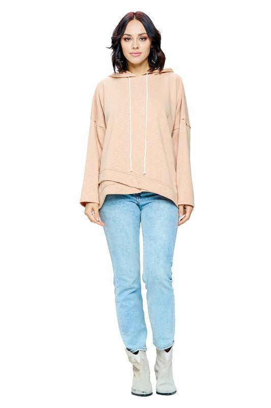Ari Hooded Loose Pullover Top