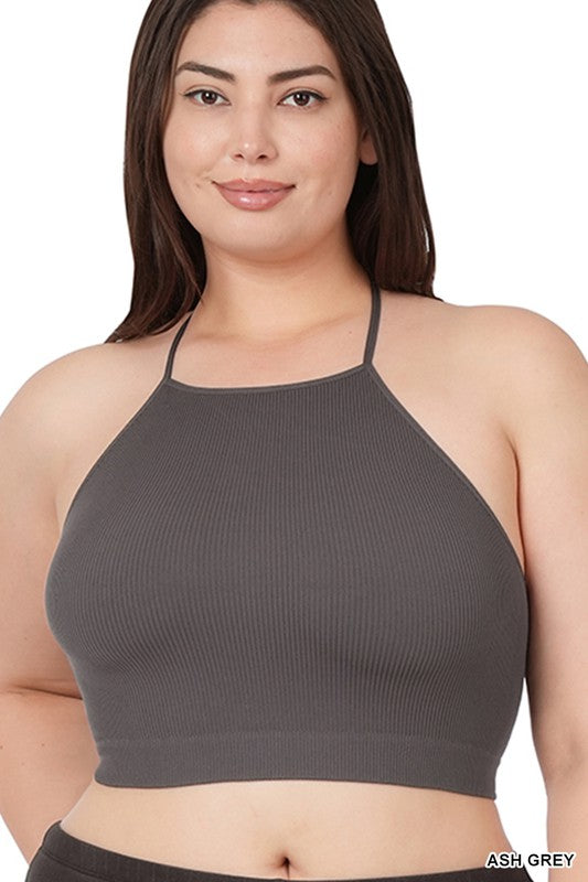 Belle Ribbed Seamless Cropped Cami Top