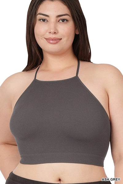 Belle Ribbed Seamless Cropped Cami Top