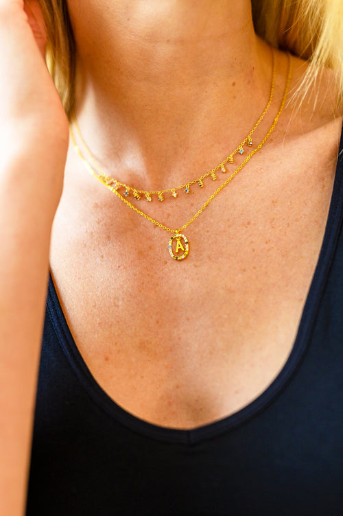Mi Amor Gold Dipped Initial Necklace - ONLINE EXCLUSIVE!
