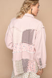 Arianna POL Raw Hem Patchwork Dropped Shoulder Jacket - ONLINE EXCLUSIVE!