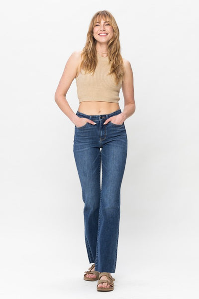 Charmaine Mid-Rise Nondistressed Bootcut Judy Blue Jeans