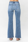 Leilani Mid-Rise Button Fly Nondistressed Boot Cut Judy Blue Jeans