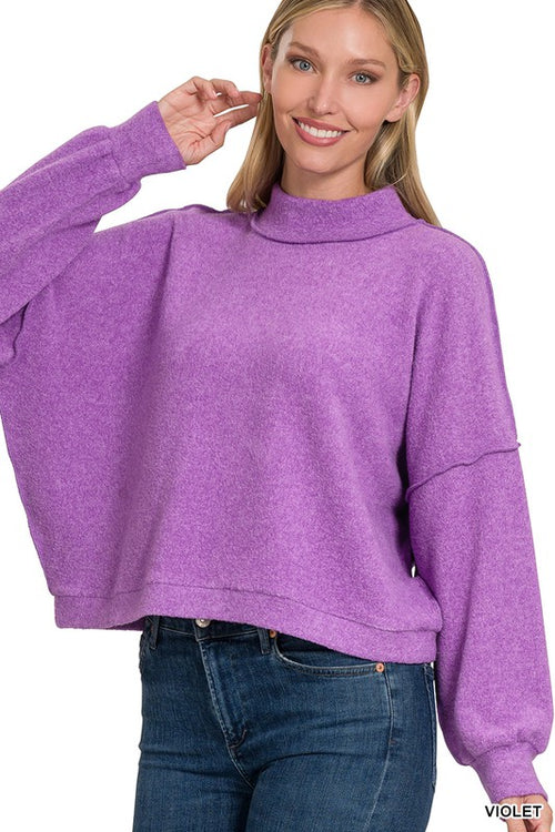 Wendi Brushed Melange Hacci Sweater
