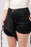 2828   Bentli Hi-Rise Side Tie Judy Blue Denim Skort in Black