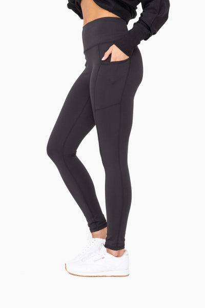Front Seam Faux Leather Leggings In Black | ONLY | SilkFred US
