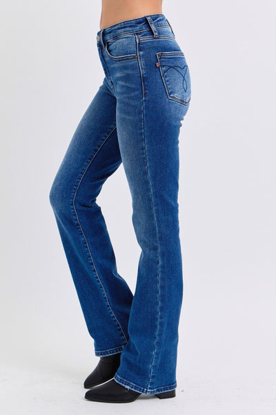 Rylee Mid-Rise Bootcut Judy Blue Jeans with Thermal Lining - ONLINE EXCLUSIVE!