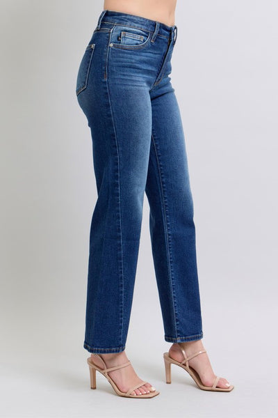 Elizabeth Hi-Rise Side Seam Detail Straight Judy Blue Jeans - ONLINE EXCLUSIVE!