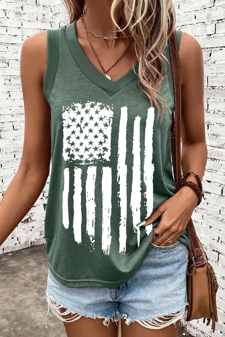 Cici Star Striped Square Neck Tank - ONLINE EXCLUSIVE!