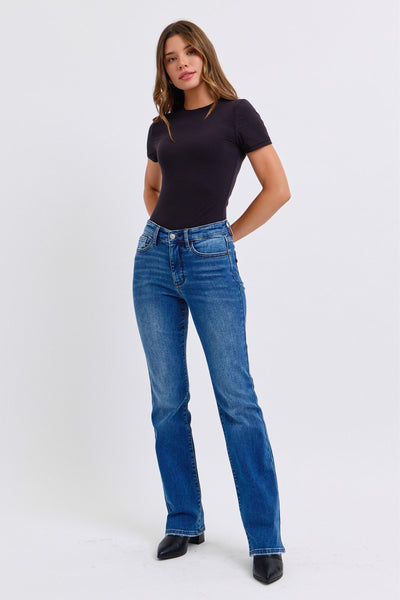 Rylee Mid-Rise Bootcut Judy Blue Jeans with Thermal Lining - ONLINE EXCLUSIVE!