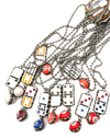 Lucky Domino Train Game Necklace by Art by Amy