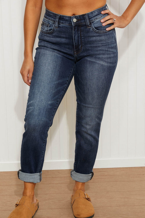 Enya Hi Rise Tummy Control Slim Boot Cut w/ Side Slit Judy Blue Jeans –  True Betty Boutique