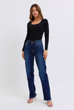 Rylan Hi-Rise Raw Hem Straight Leg Judy Blue Jeans - ONLINE EXCLUSIVE!