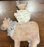 Rustic Farm Animal Stack Decor