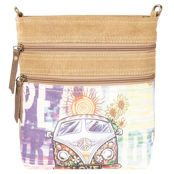 Peace & Love Bus Crossbody Bag