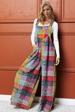 Karrie Plaid Sleeveless Wide Leg Jumpsuit - ONLINE EXCLUSIVE!