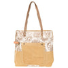 Cream Floral Tote Bag