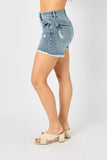 Alyce Button Fly Raw Hem Judy Blue Jean Shorts - ONLINE EXCLUSIVE!