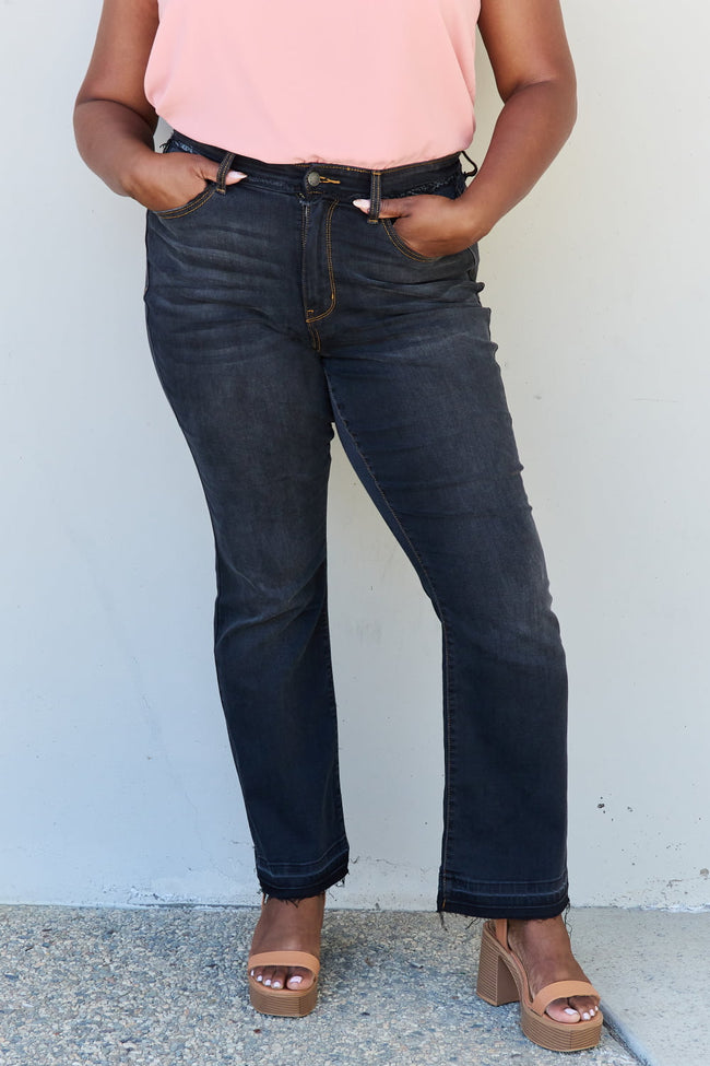 Amber Black High Waist Slim Bootcut Judy Blue Jeans