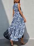 Ophelia Tiered Printed V-Neck Sleeveless Dress - ONLINE EXCLUSIVE!