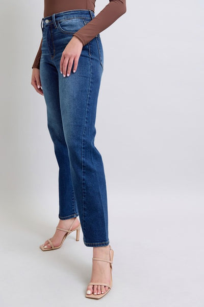 Elizabeth Hi-Rise Side Seam Detail Straight Judy Blue Jeans - ONLINE EXCLUSIVE!