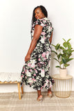 Mara Floral Flutter Sleeve Tie-Waist Split Dress - ONLINE EXCLUSIVE!