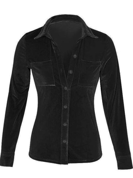Copy of Button Up Collared Shirt with Breast Pockets - ONLINE EXCLUSIVE!