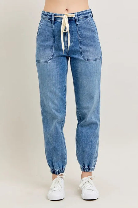 82622   Jacqueline Mid-Rise Frayed Hem Straight Leg Judy Blue Jean - ONLINE EXCLUSIVE!