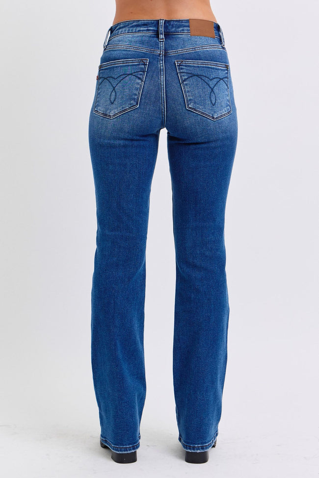 Rylee Mid-Rise Bootcut Judy Blue Jeans with Thermal Lining - ONLINE EXCLUSIVE!