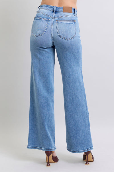 Angie Hi-Rise Wide Leg Judy Blue Jeans - ONLINE EXCLUSIVE!